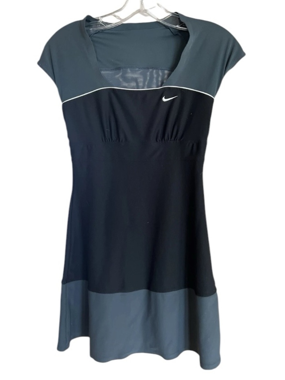 Nike Black and Gray Colorblock Athletic Mini Dress